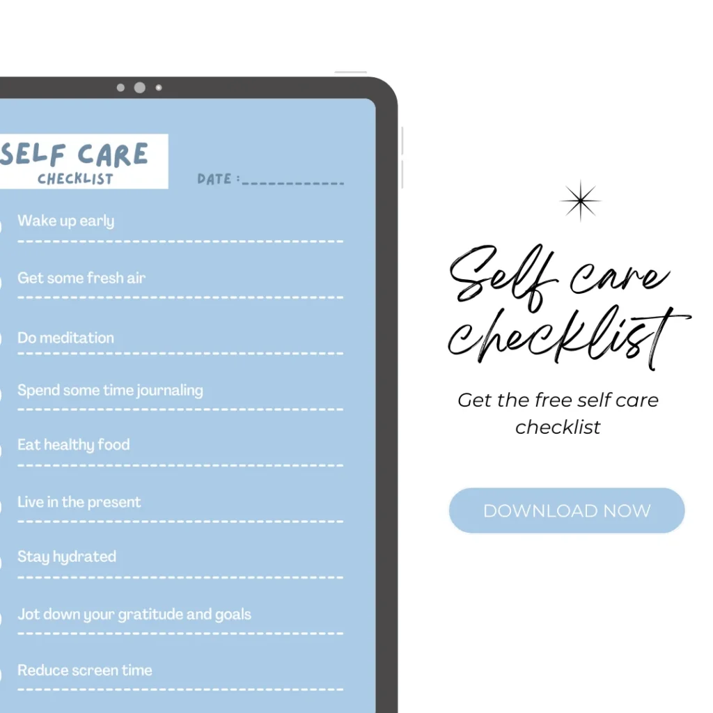 Self care checklist