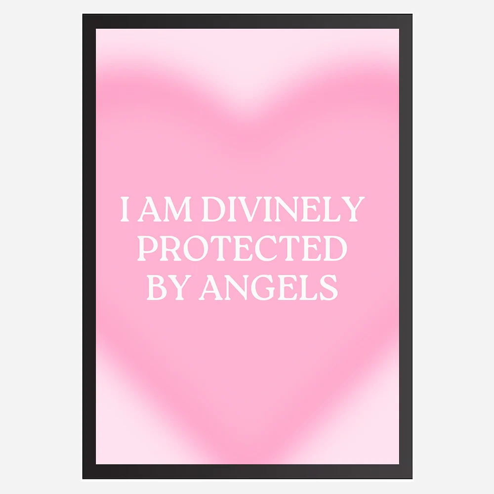 I am divinely protected by angels - Wall Art A3 Size Photo Frame (297 x 420 mm)