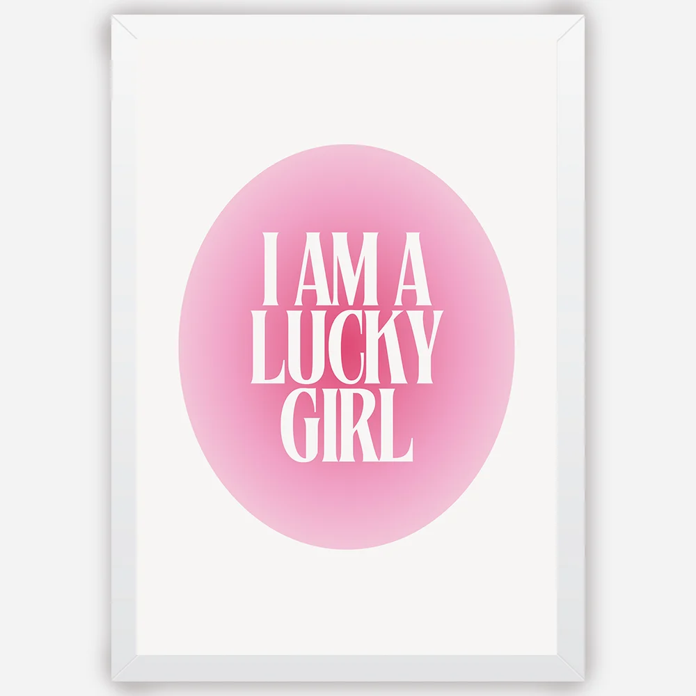 I am a lucky girl - Wall Art A3 Size Photo Frame (297 x 420 mm)