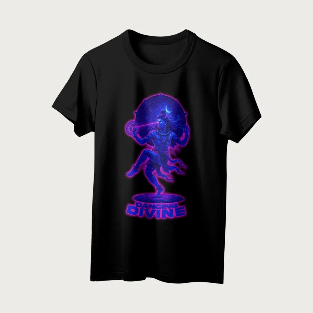 Dancing Divine | English | Unisex T-Shirt | 100% Cotton | Regular Fit | Spiritual Graphic Tee