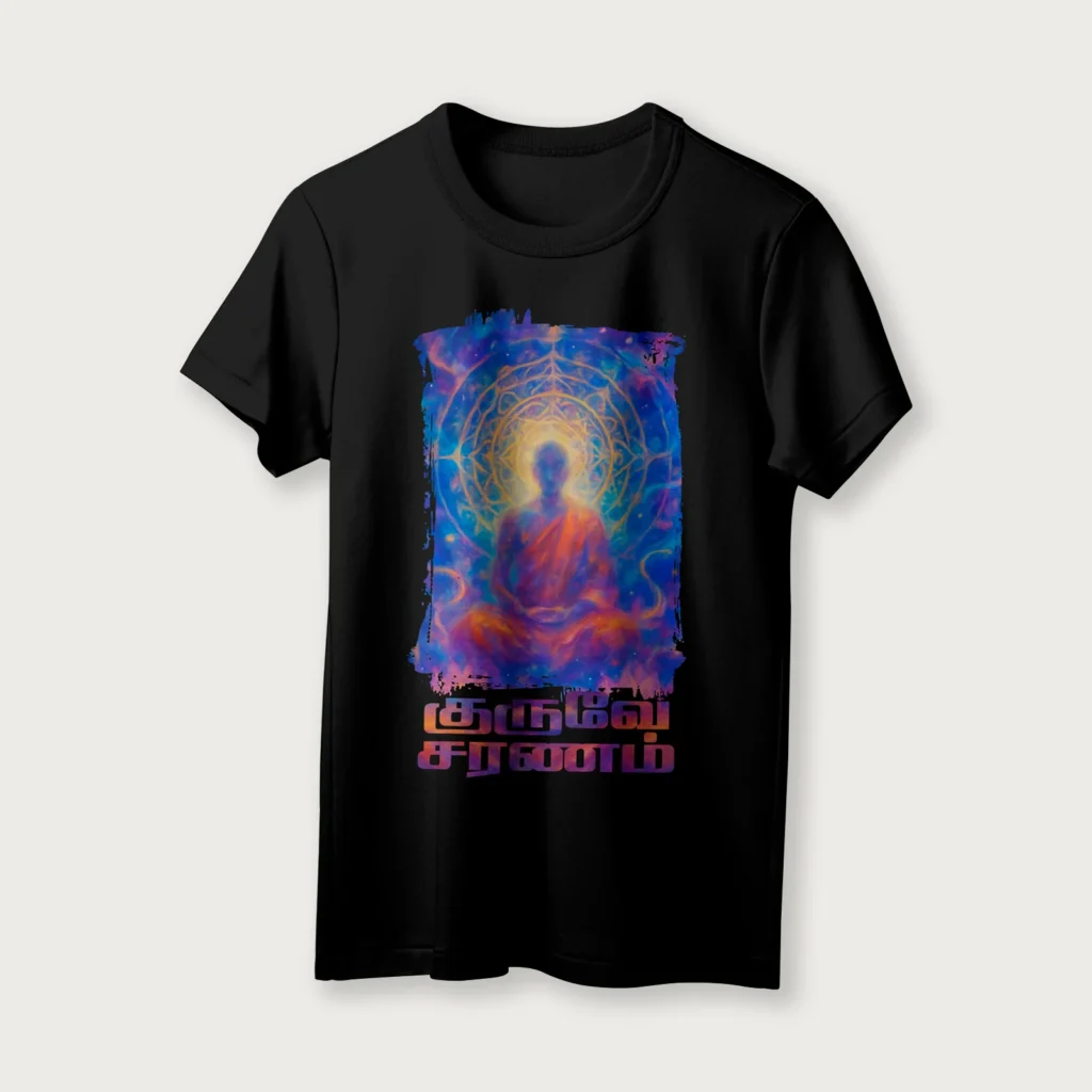 Guruve Saranam | Tamil | Unisex T-Shirt | 100% Cotton | Regular Fit | Spiritual Graphic Tee | D1